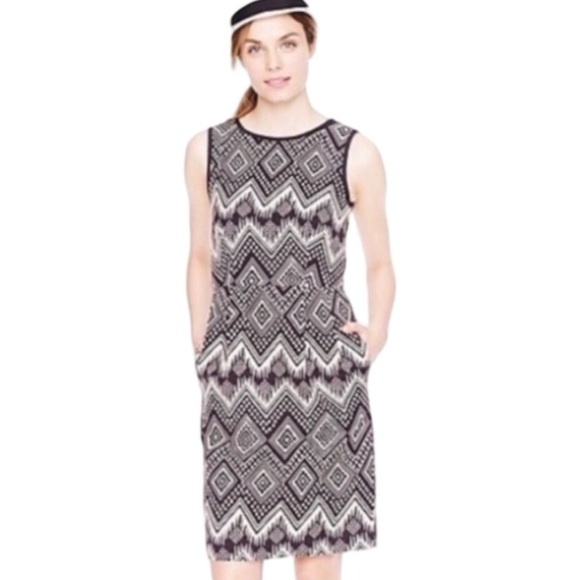 EUC J. Crew Diamond Ikat Pattern Dress - Picture 2 of 11